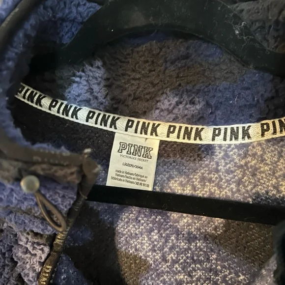Like New Victoria Secret Pink Fleece Quarter Zip Pullover - Picture 3 of 4